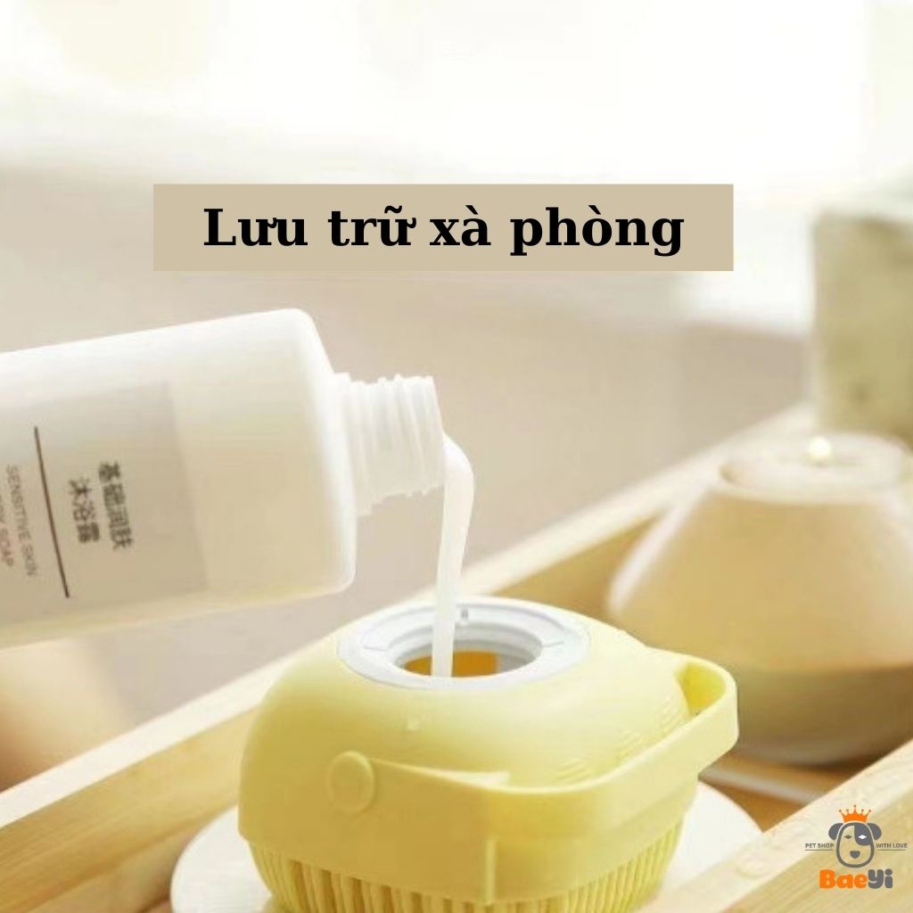 Lược chải lông tắm cho chó cho mèo, lược tắm cho thú cưng, cửa hàng BaeYi, chăm sóc thú cưng