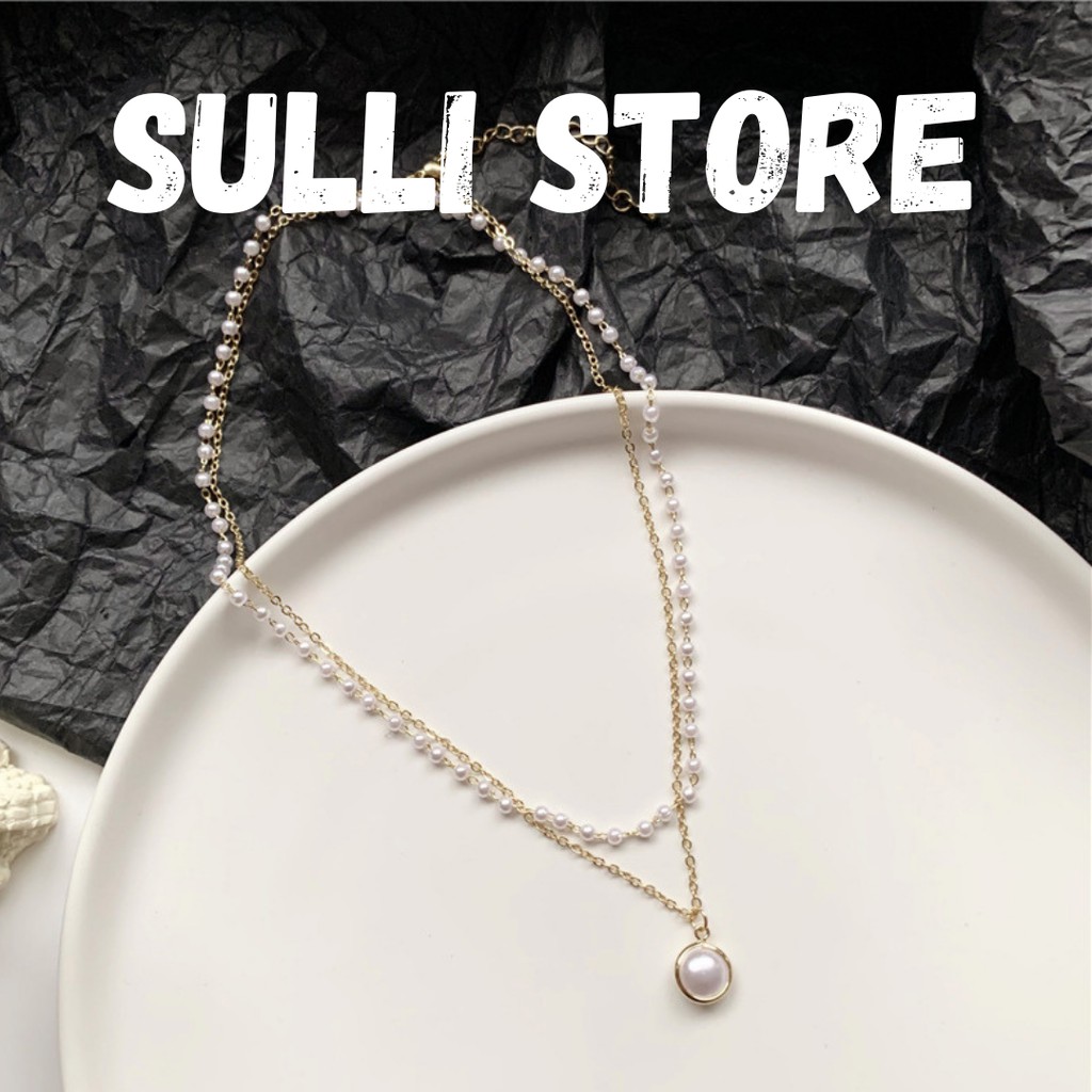 Dây chuyền vòng cổ Pearl necklace sang chảnh Sulli store