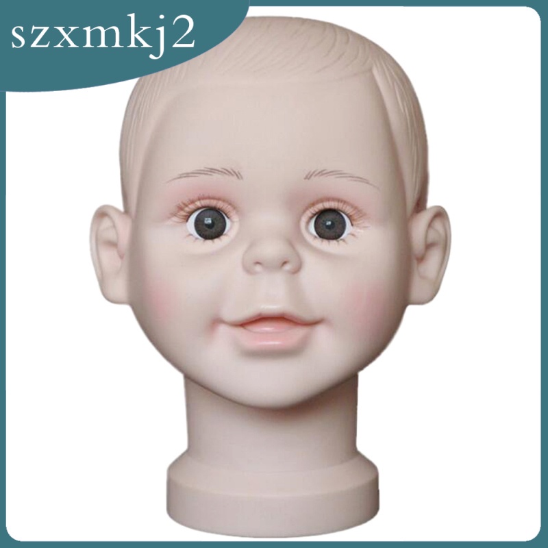 Mô Hình Đầu Ma Nơ Canh Bằng Nhựa PVC Trưng Bày Tóc Giả / Mắt Kính / Mũ Cho Bé szxmkj2