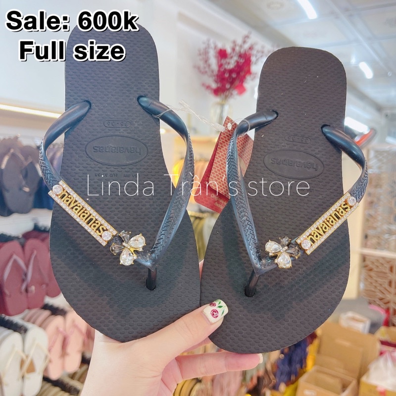 dép HVN trơn mix charm logo + b.nhỏ