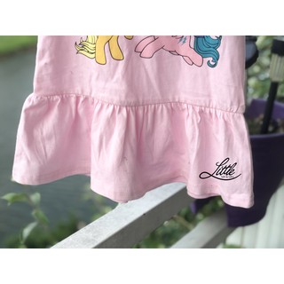 Váy cotton hồng pony