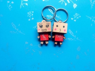 Móc khoá người gỗ Danbo