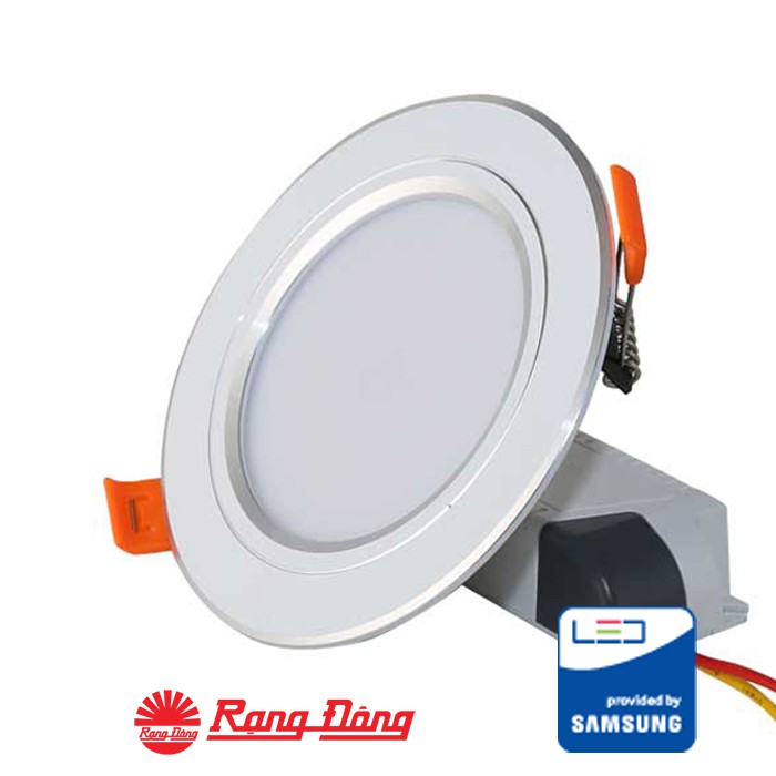 Đèn Led âm trần Rạng Đông viền vàng, viền bạcđổi 3 màu ánh sáng, ĐM 110/9w, 110/12w