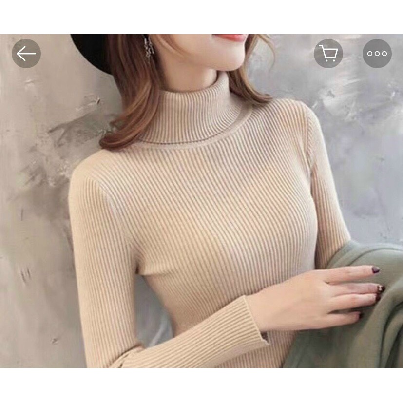 Áo Len Cổ Lọ Áo Dệt Kim Tay Dài Lông Cừu Hàng Quảng Châu Cao Cấp Banamo Fashion 348 | WebRaoVat - webraovat.net.vn