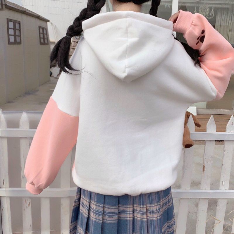 Áo khoác hoodie unisex nam nữ kiểu mèo kute có video ảnh thật | BigBuy360 - bigbuy360.vn