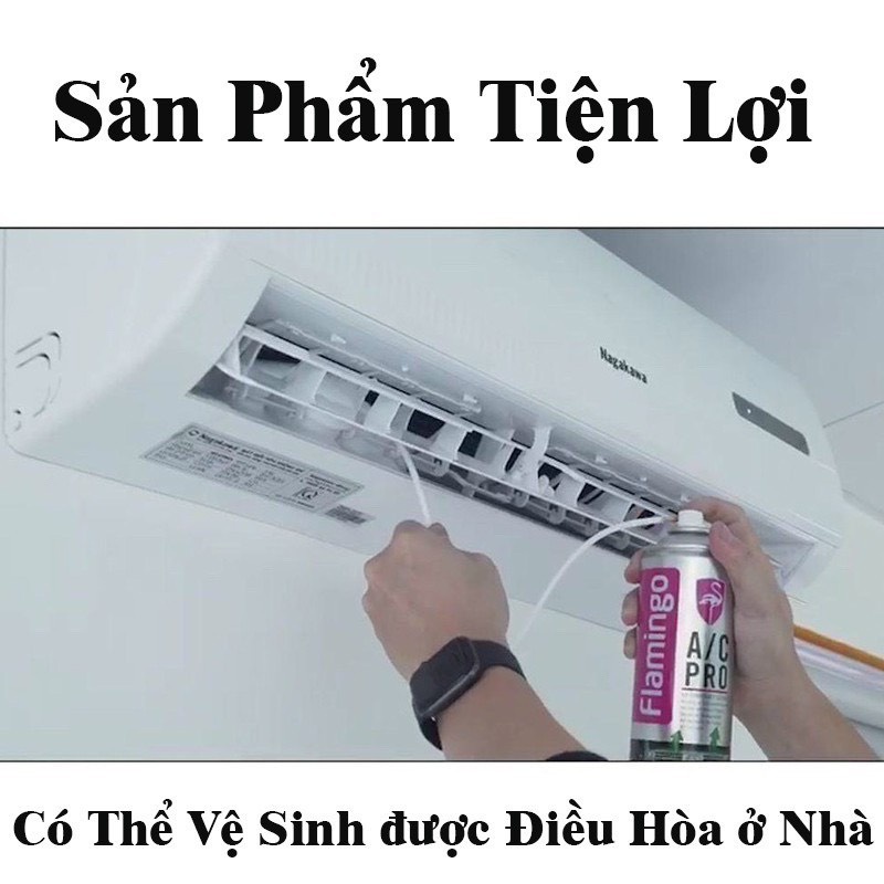 Xịt khử mùi hôi vệ sinh điều hòa máy lạnh ô tô Flamingo A/C PRO F020 500ml - Hàng chính hãng.