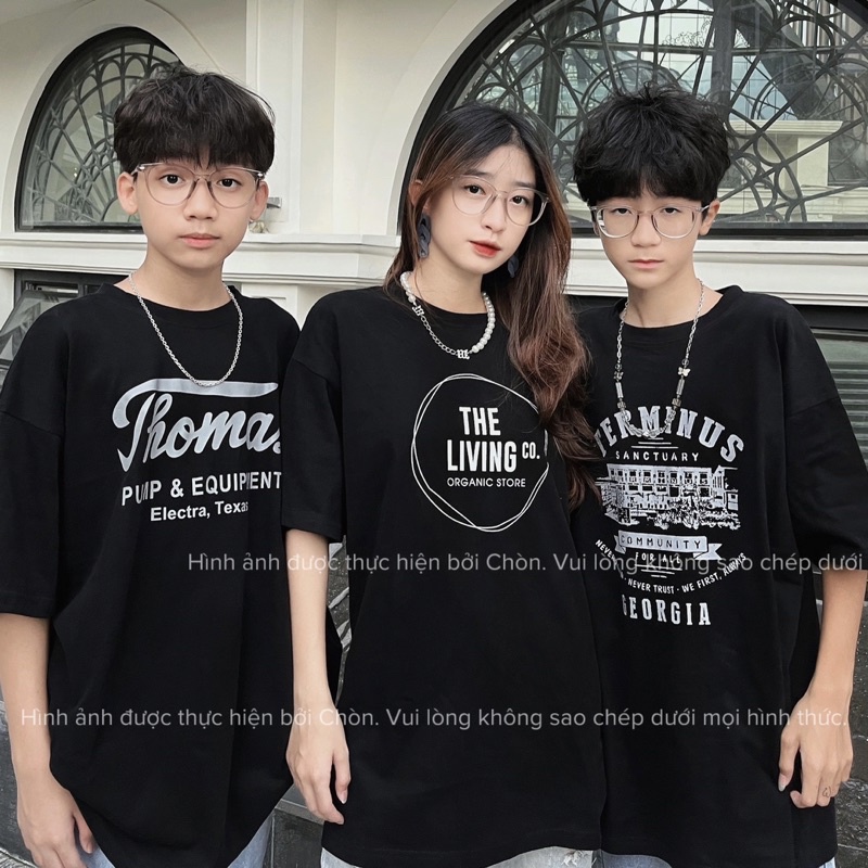 Áo thun 3158 MÀU ĐEN hàng loại 1 chất dày dặn Unisex CHÒN CLOTHING
