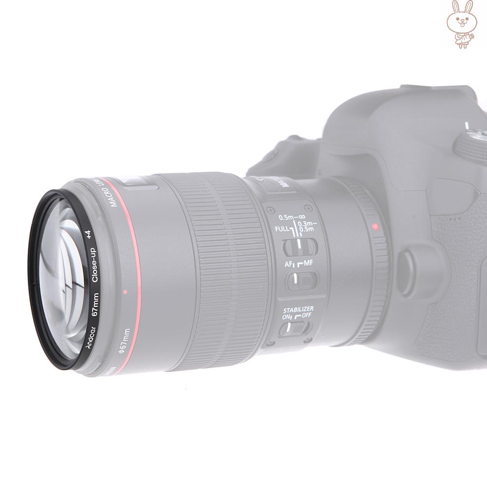 Set Kính Lọc Máy Ảnh Ol Andoer 67mm + 1 + 2 + 4 + 10 Kèm Túi Đựng Cho D80 D90 D7000 Tamron Sigma Dslrs