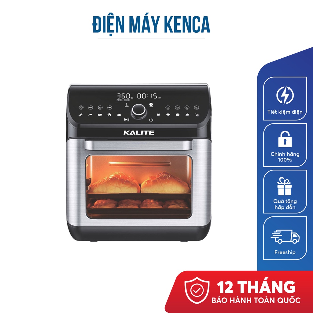 Nồi Chiên Không Dầu KALITE Q12 , KL1200- Made In Thailand [Hot 2021] - Tặng Cân Đo Chỉ Số Sức Khỏe Inbody UNIE UN135