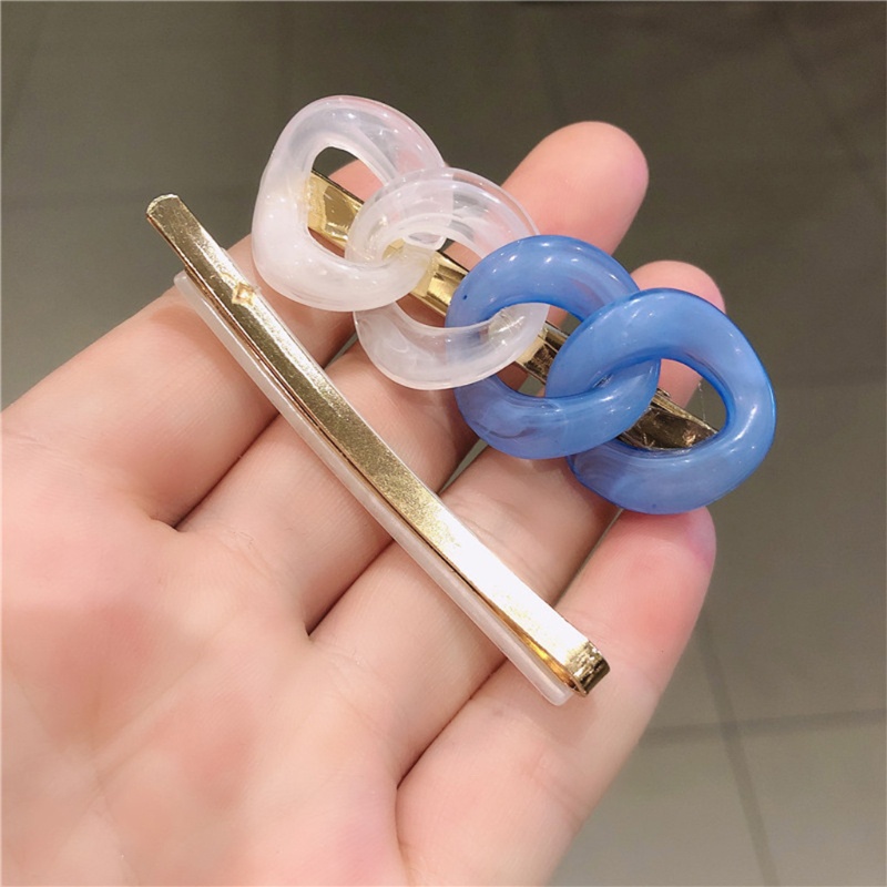 Kẹp Tóc Nhựa Resin Kết Hợp Trang Sức Cho Nữ