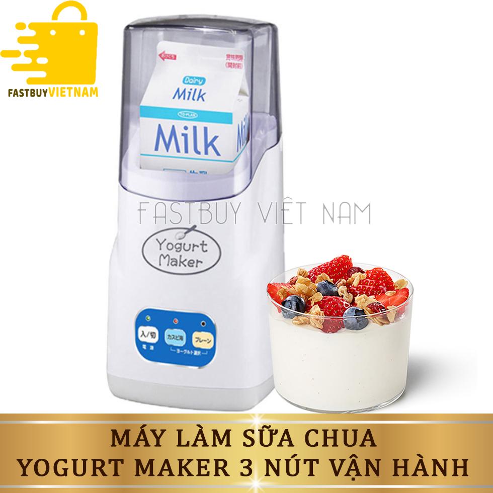 Máy làm sữa chua Yogurt Maker 3 Nút  Vận Hành Máy Một Cách Đơn Giản, Dễ Dàng Vệ Sinh