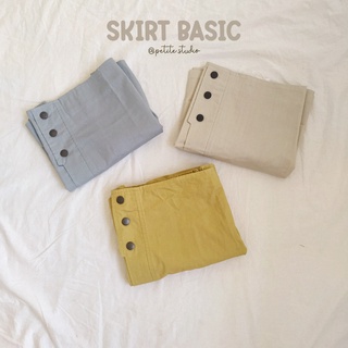 Chân váy kaki 3 khuy có lót quần basic phong cách hàn quốc