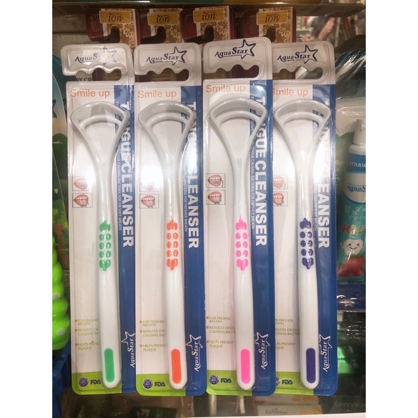 Cây cạo lưỡi Aqua Star (Giao màu ngẫu nhiên)