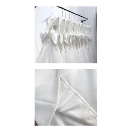 WHITE TWIST NECK DRESS Váy cổ xoắn