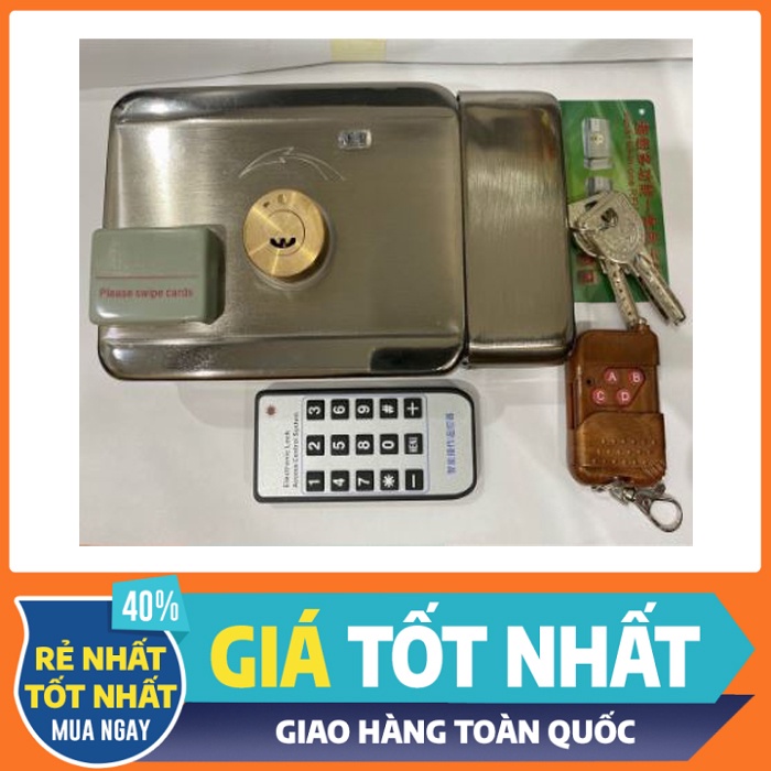 KHÓA CỔNG ĐIỆN MỞ BẰNG CHÌA CƠ, THẺ TỪ VÀ REMOTE