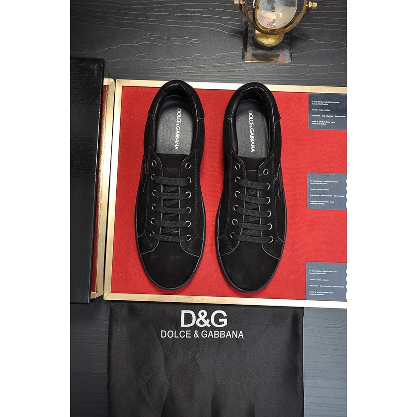 Giày sneakers nam da thật Dolce&Gabbana D&G trang trí mang phong cách cá tính và thời trang