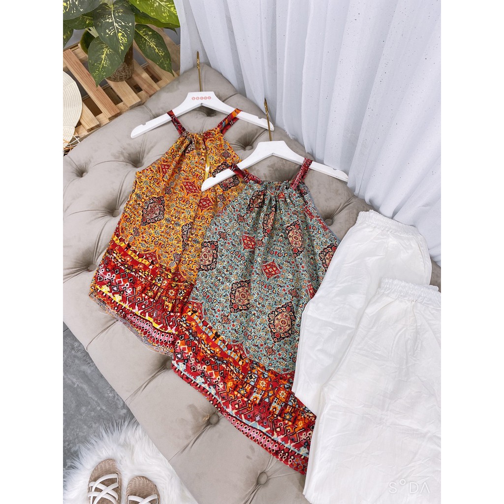 Sét Yếm Thổ Cẩm Đi Biển Họa Tiết Cực Hot | BigBuy360 - bigbuy360.vn