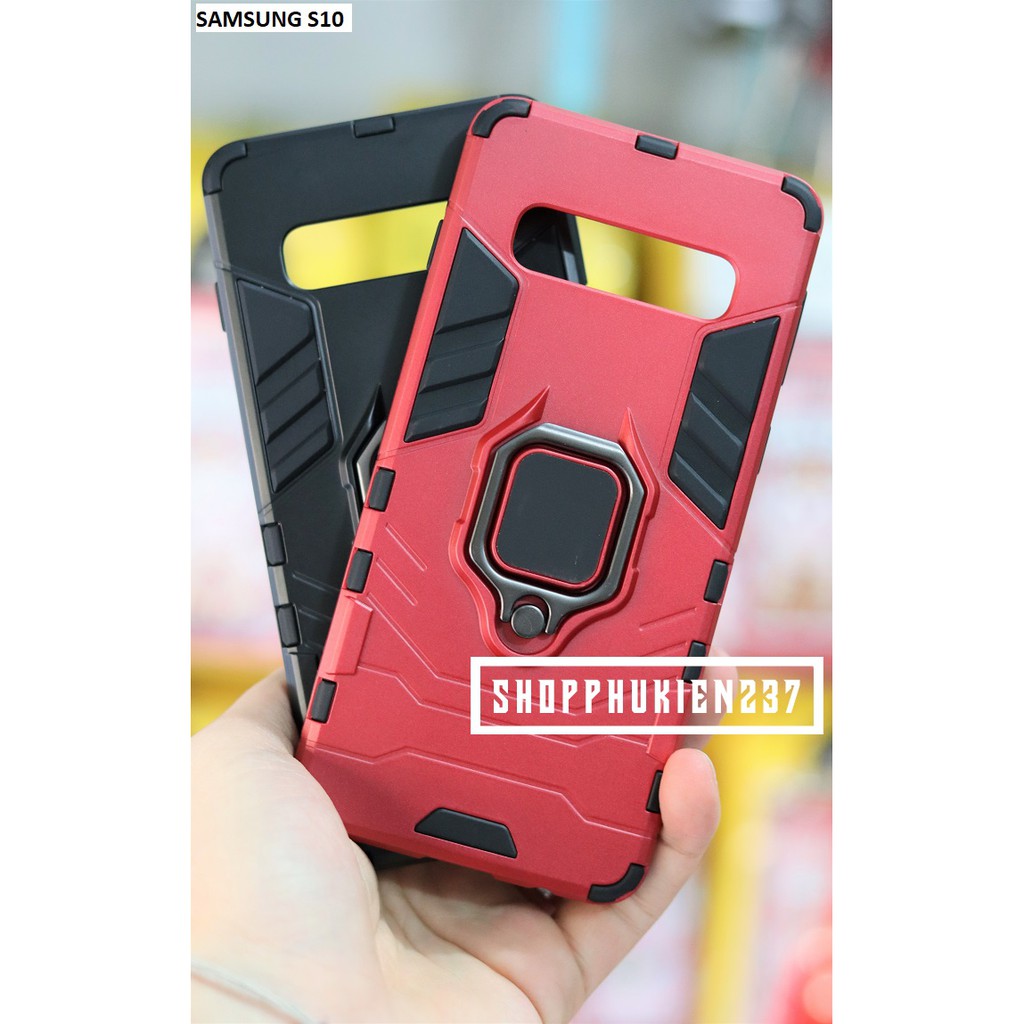 [Freeship toàn quốc từ 50k] ỐP LƯNG SAMSUNG GALAXY S10 PLUS , S10 ỐP CHỐNG SỐC IRONMAN VER 3 KÈM NHẪN CAO CẤP