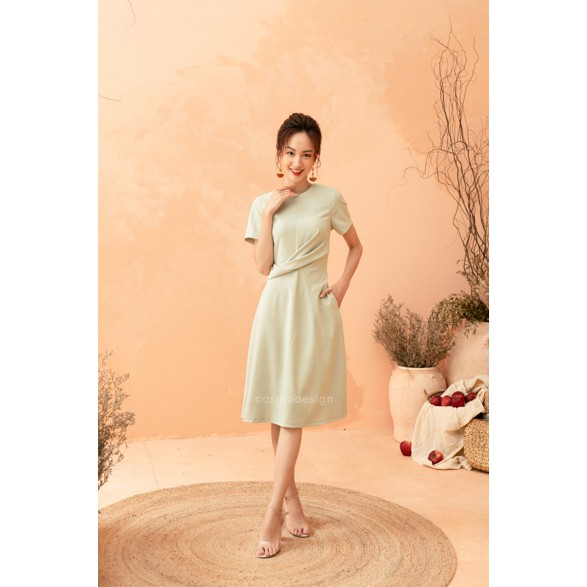 [COSMO Design] Ôm Xanh Mint Xếp Vặn Eo | BigBuy360 - bigbuy360.vn