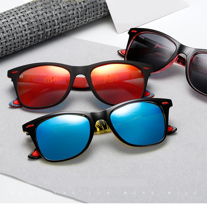 Kính mát SAMJUNE phân cực gọng vuông UV400 siêu nhẹ cho nam và nữ