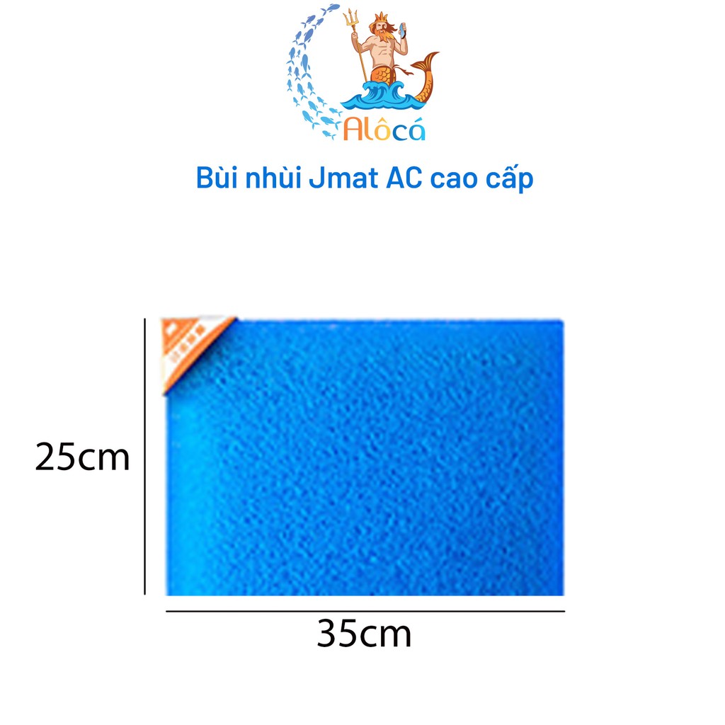 Bùi nhùi không keo Jmat AC cỡ 30x10cm đến 35x35cm làm sạch nước bể cá cảnh