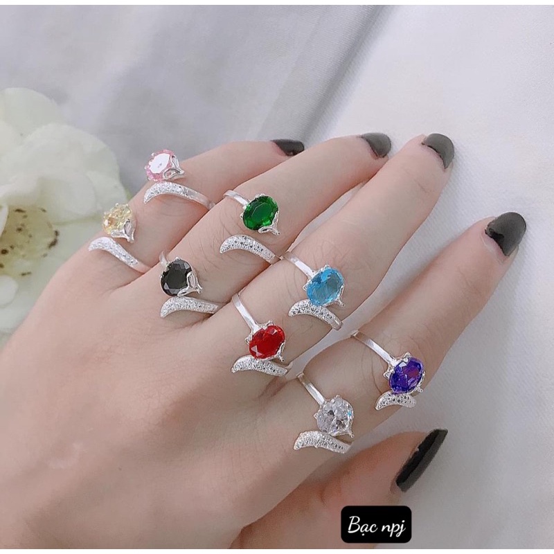 Nhẫn hồ ly phong thuỷ đủ màu mệnh , bạc BNP