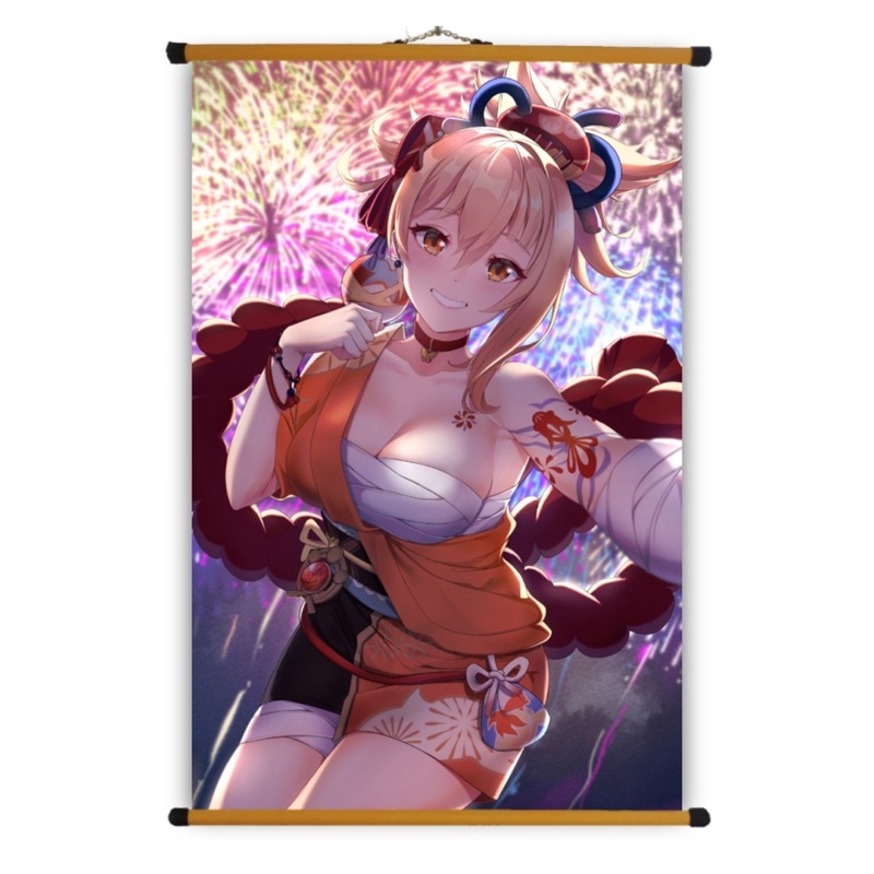 Poster Vải Yoimiya Genshin Impact