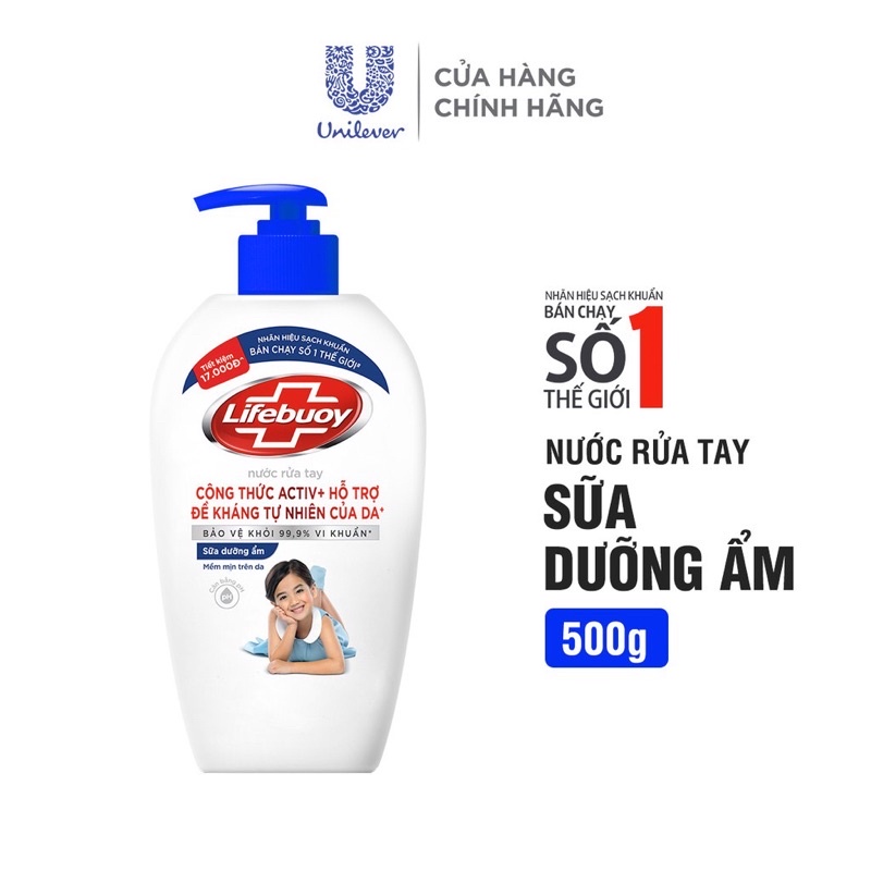 Nước rửa tay lifebuoy chai 500g