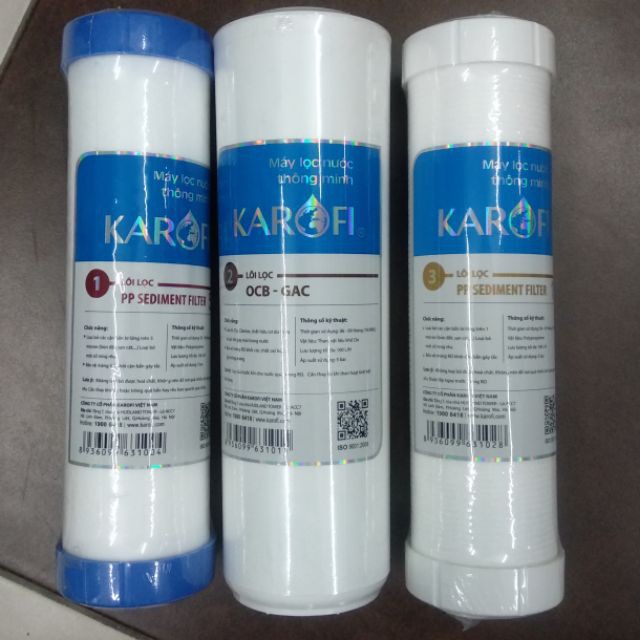 Bộ lõi lọc thô 123 Karofi