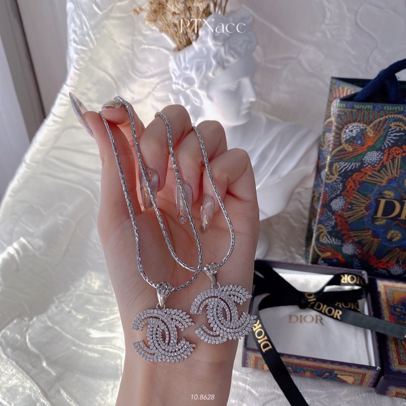 ᴾᵀᴺᵃᶜᶜ Dây chuyền bạch kim + mặt CHA-NEO full soàn tấm