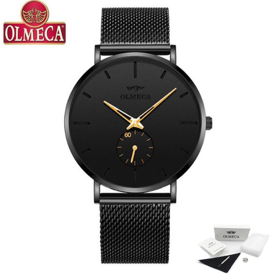 Đồng hồ Olmeca nam Japan 901 (full đen kim vàng)
