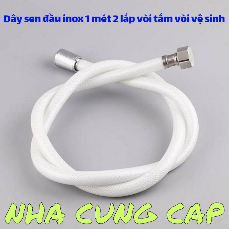 DÂY SEN 1 MÉT 2 ĐẦU INOX LẮP VÒI TẮM VÒI VỆ SINH