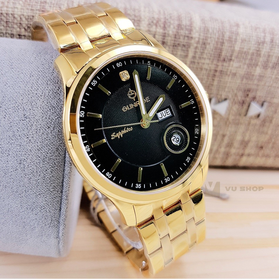 ĐỒNG HỒ NAM SUNRISE DM782SWA - 2 LỊCH, KÍNH SAPPHIRE | BigBuy360 - bigbuy360.vn