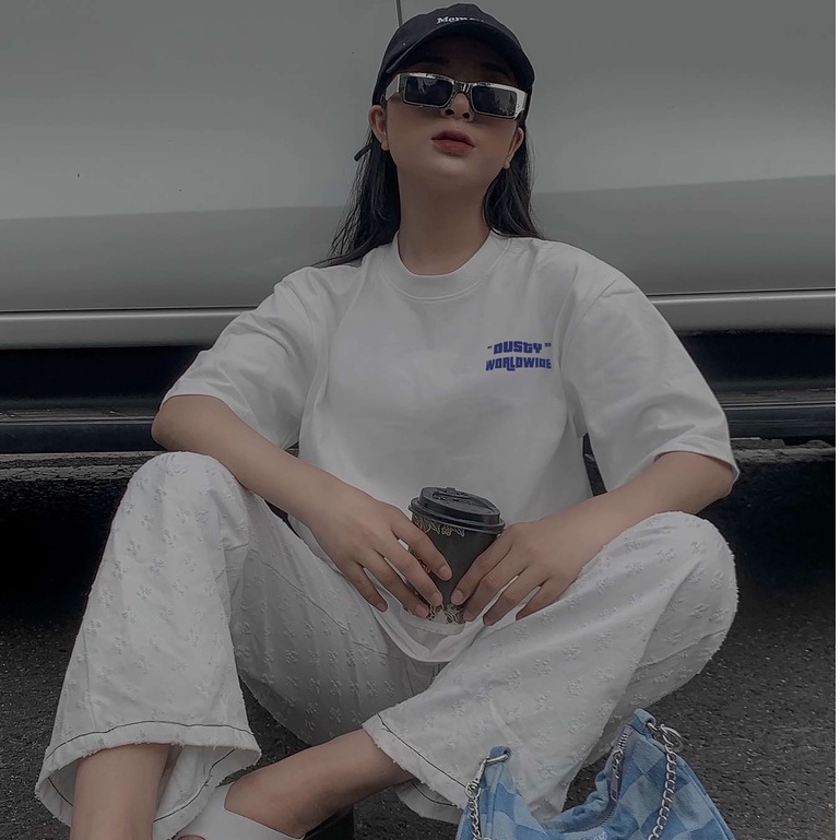 Áo Thun Unisex Dusty Worldwide Style White 100% Cotton 250gsm - Local Brand Chính Hãng