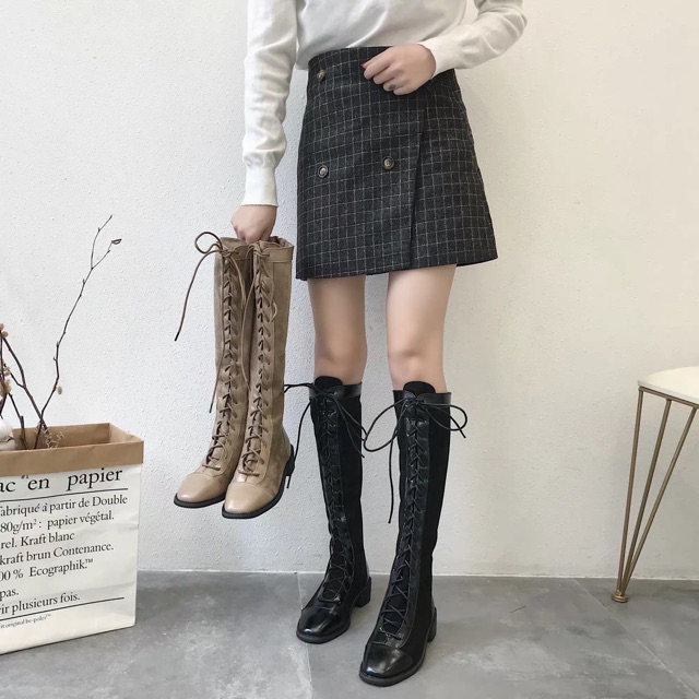 [ORDER] Boots xinh cao cổ đan dây 2 màu nâu - đen  KÈM ẢNH THẬT❤️❤️❤️