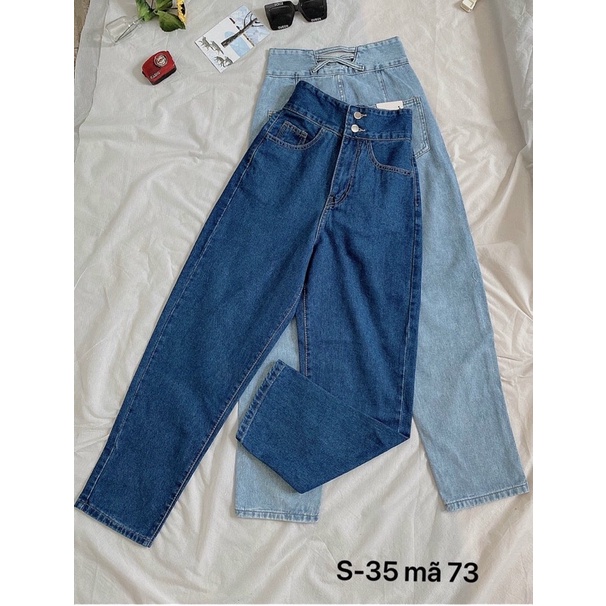 Quần Baggy Nữ Bigsize Lưng Cao Kiểu, Quần Baggy Jean Nữ Size Lớn S-35 từ 40kg-80kg Hàng VNXK Ms73 | BigBuy360 - bigbuy360.vn