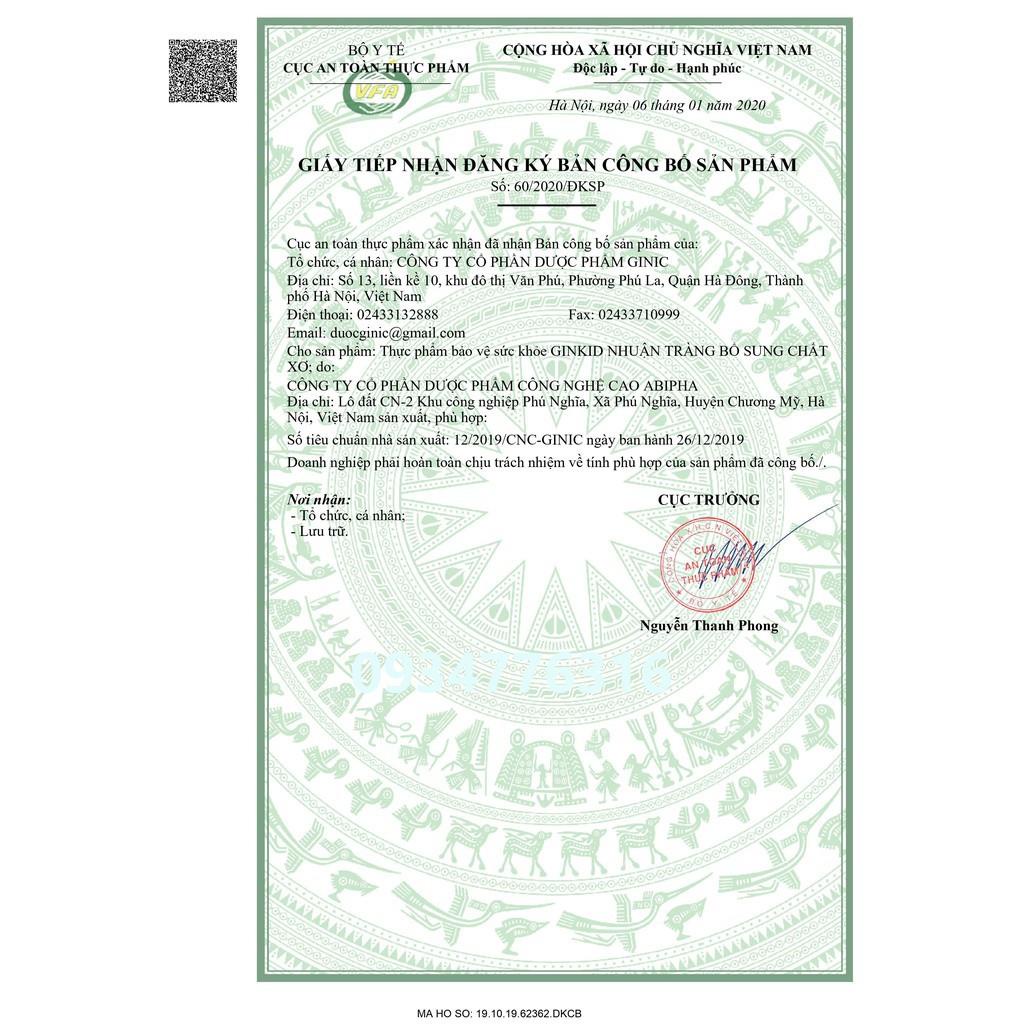 ✅ Ginkid Nhuận tràng Bổ sung chất xơ, hỗ trợ hệ tiêu hóa, giúp giảm chứng táo bón, phân sống, đầy hơi, chướng bụng