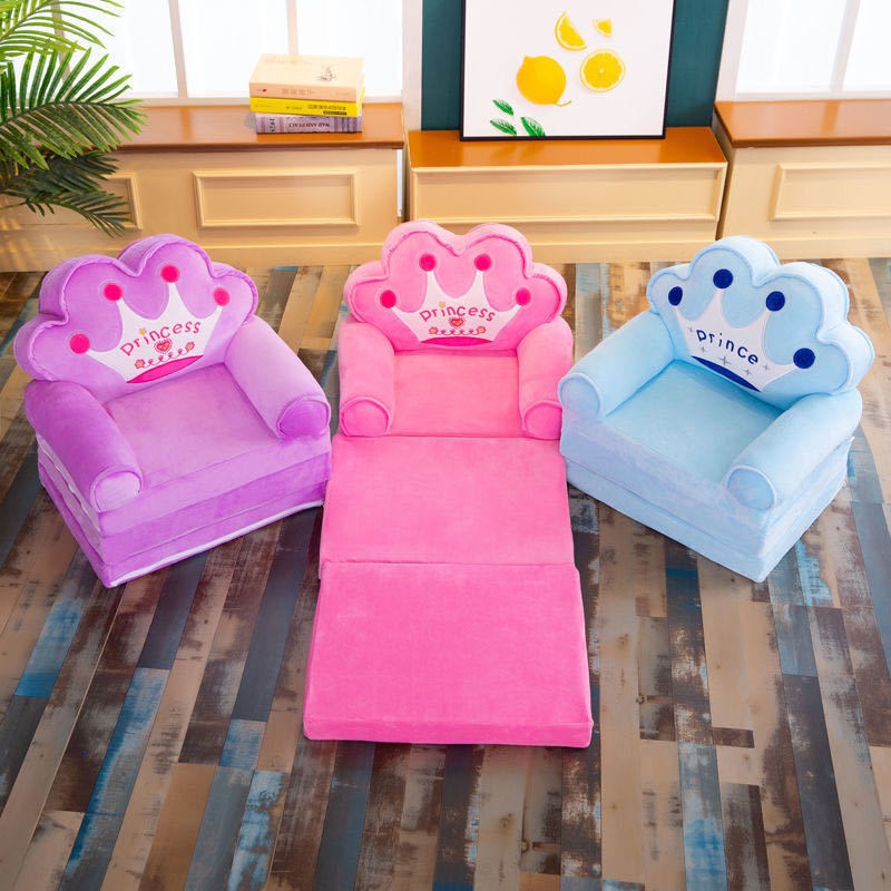 Ghế sofa trẻ em Pikachu dễ thương giường gấp hoạt hình cho bé trai và gái dành sơ sinh có thể tháo rời giặt được