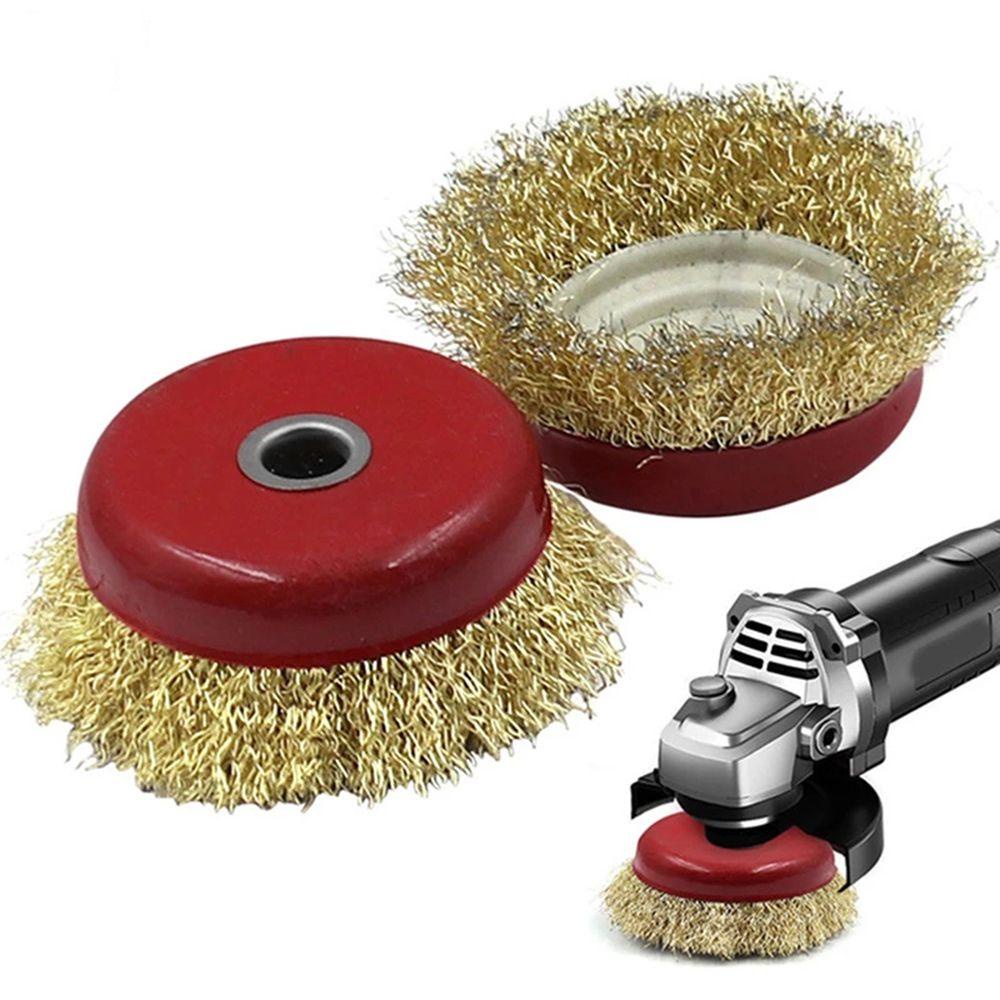 Bàn Chải Sợi Thép Đánh Bóng Góc Máy Mài Tiện Dụng