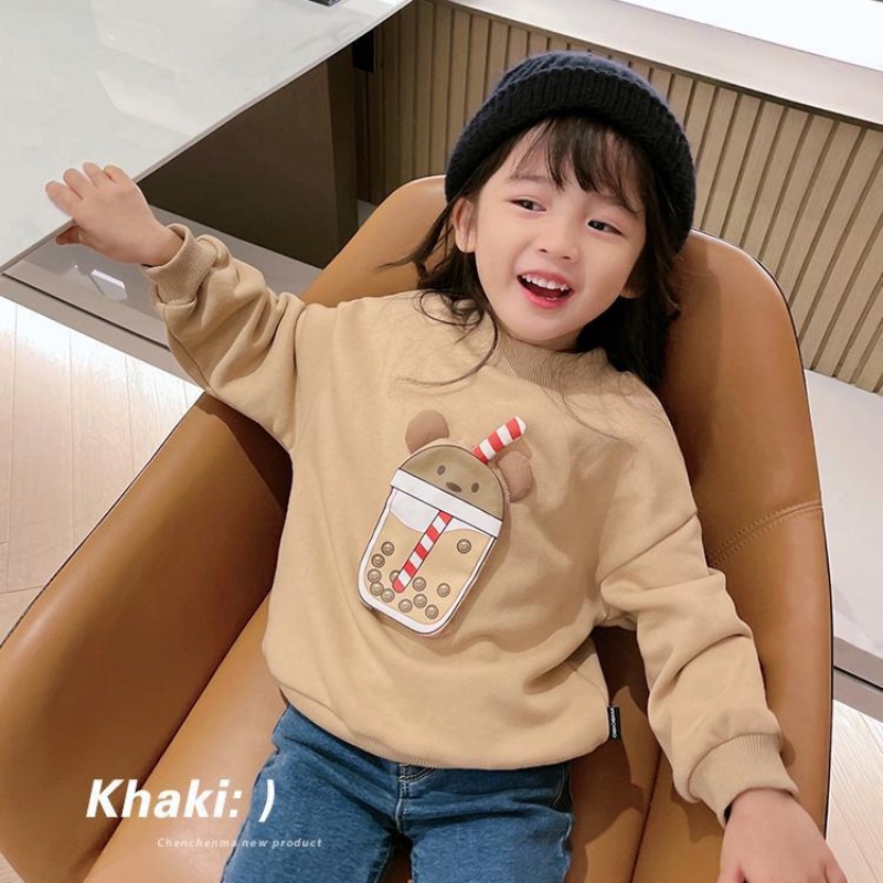 Áo Sweater Tay Dài Dáng Rộng Phong Cách Hàn Quốc Thời Trang Xuân Thu 2022 Mới Cho Bé Gái