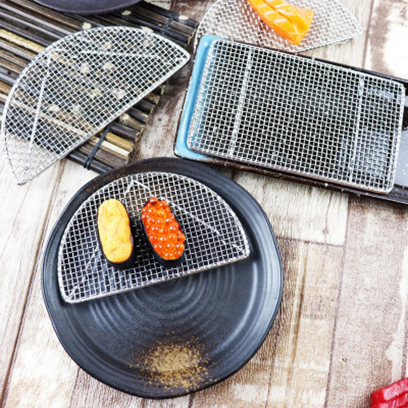 Lưới chiên Tempura Thép không gỉ Nướng Bánh mì kẹp thịt gà chiên Mỡ lưới Món ăn Nhật Bản Giá để thịt lợn đá phiến Trang chủ A