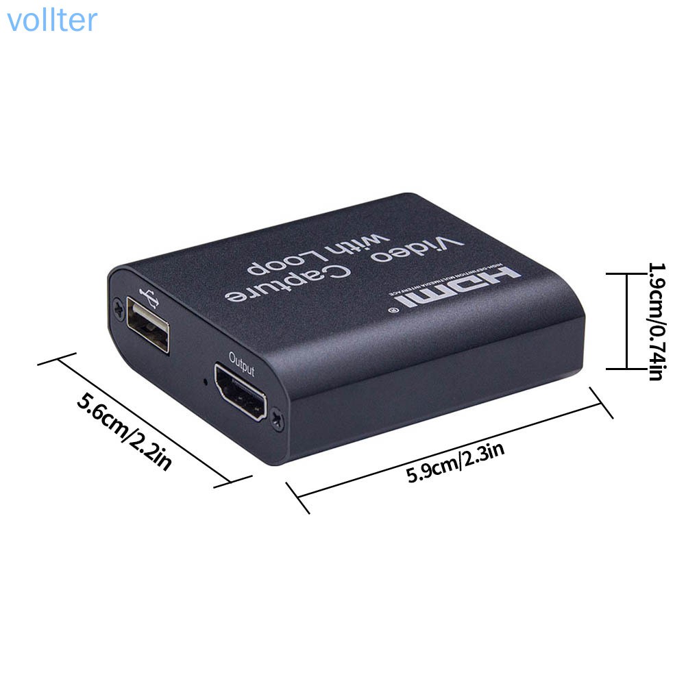 VOLL USB 2.0 Capture Card Broadcast Live Stream Video Grabber Audio Video Capturing Device