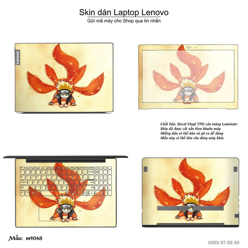 Skin dán Laptop Lenovo in hình Naruto _nhiều mẫu 2 (inbox mã máy cho Shop)