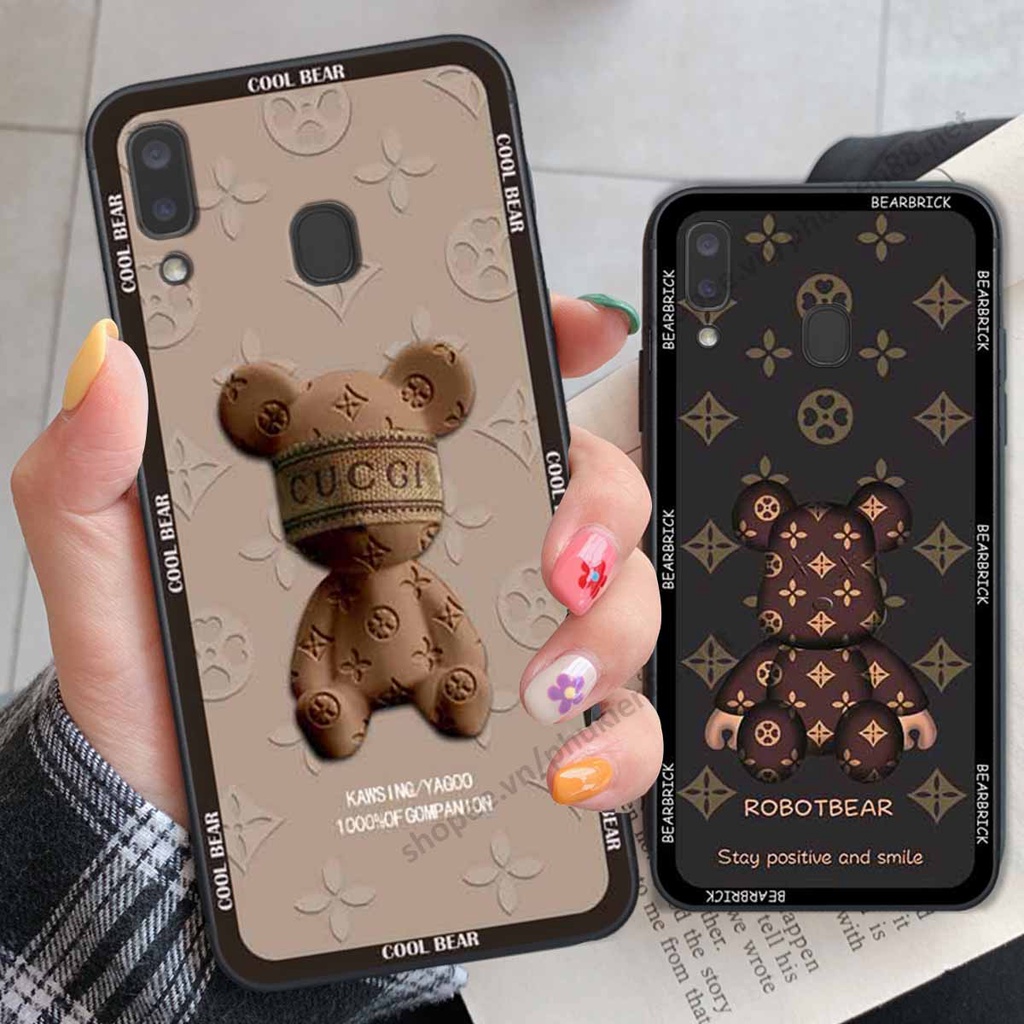 Ốp Samsung A20 / A30 bear, k@ws thương hiệu phong cách ốp lưng thời trang cao cấp