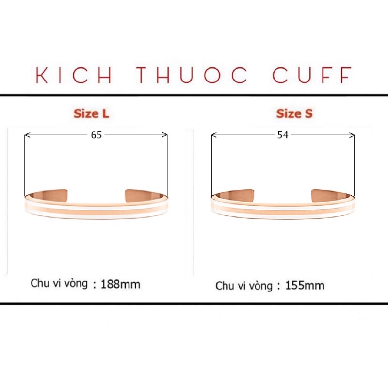 [HÀNG CHUẨN 1:1] Vòng Cuff Ver 2 Không gỉ - Bảo hành 5 năm (Không Khắc)