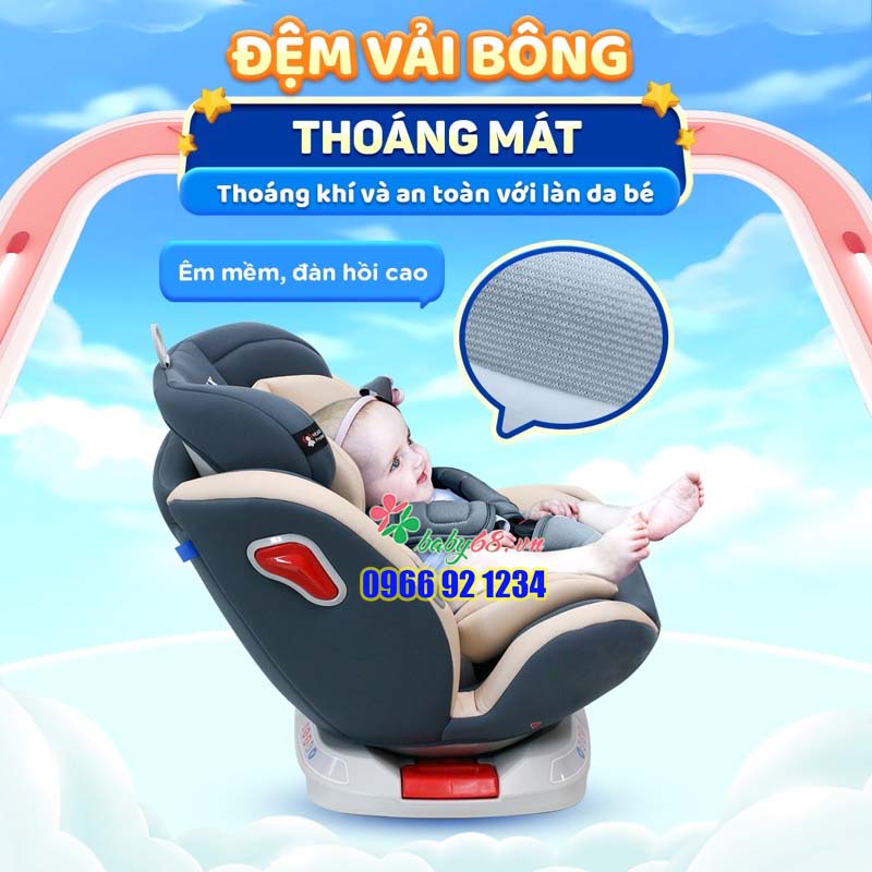 Ghế ô tô cho bé Chilux ROY ALPHA ISOFIX (Cho bé sơ sinh đến 4 tuổi)