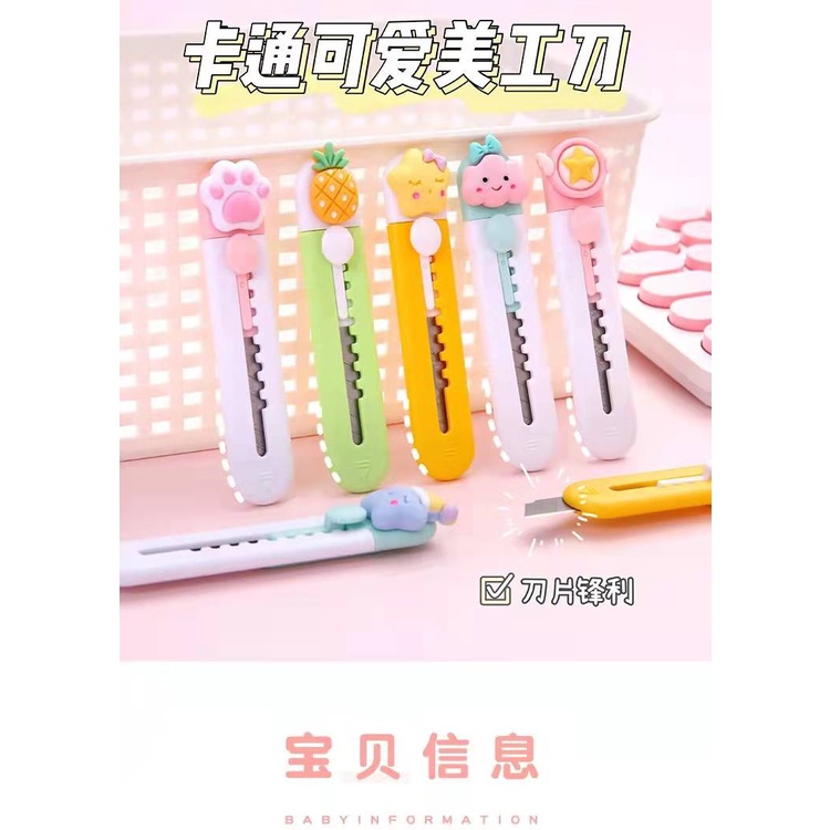 Dao Rọc Giấy Siêu Cute Đầu Charm