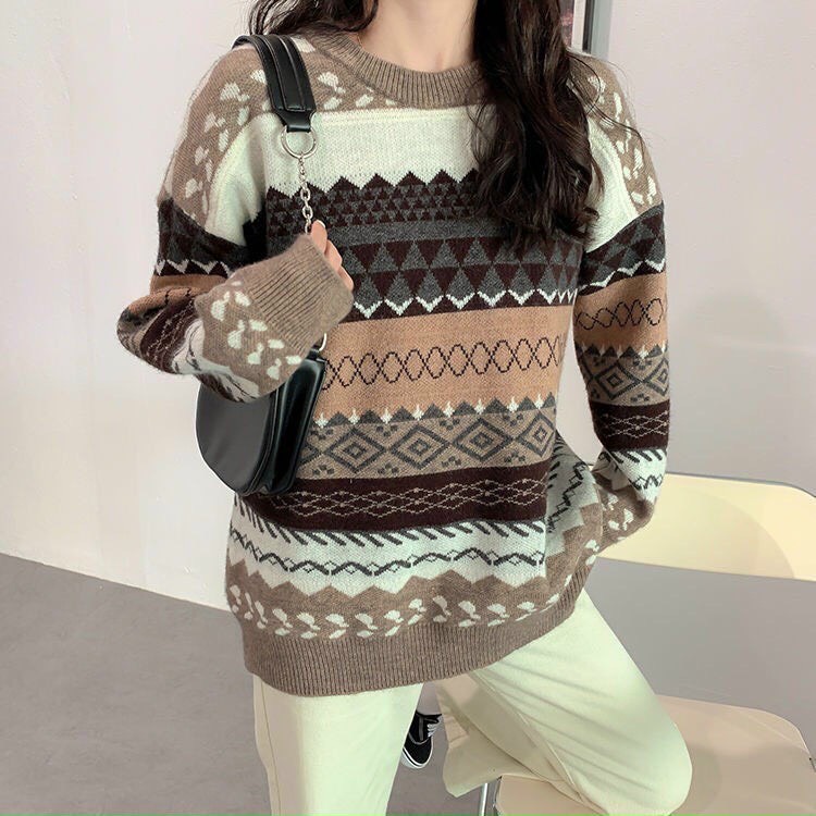 [HÀNG ĐẸP] Áo len nữ thổ cẩm xinh xắn mặc ấm phong cách trẻ trung kiểu dáng Hàn quốc A472 SUTANO | BigBuy360 - bigbuy360.vn