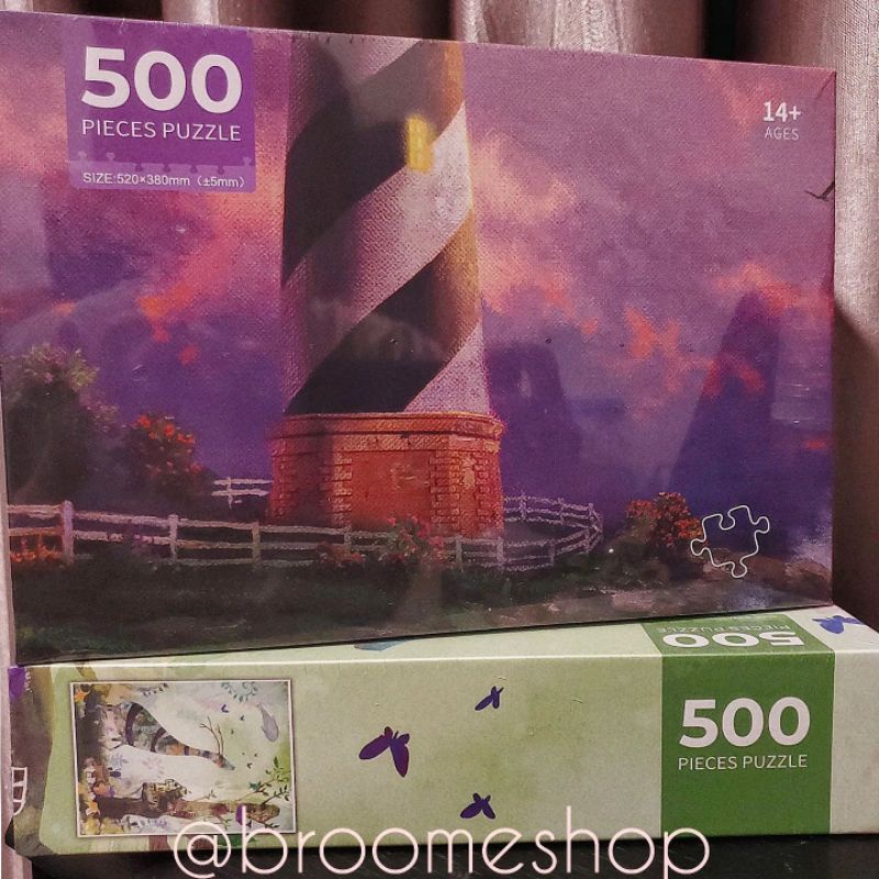 Bộ đồ chơi giáo dục Bộ tranh xếp hình cho bé cao cấp 500 mảnh ghép Puzzle Cao Cấp Tranh Xếp Hình Phong Cảnh Hoạt Hình