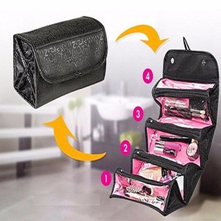 Túi đựng mỹ phẩm 4 ngăn thu gọn